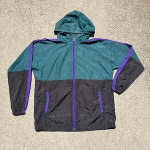 Beautiful Giant Jacket Unisex Sz Medium Hooded Long Sleeve Windbreaker Full‎ Zip